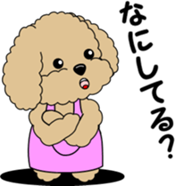 Toy Poodle parent and child sticker #9065466