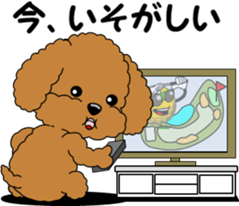 Toy Poodle parent and child sticker #9065475