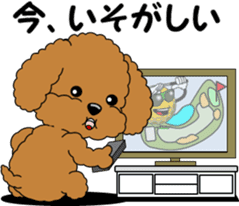 Toy Poodle parent and child sticker #9065475