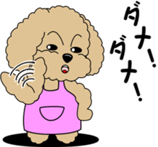 Toy Poodle parent and child sticker #9065477
