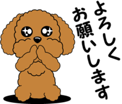 Toy Poodle parent and child sticker #9065478