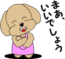 Toy Poodle parent and child sticker #9065480