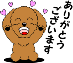 Toy Poodle parent and child sticker #9065481