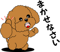 Toy Poodle parent and child sticker #9065483