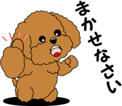 Toy Poodle parent and child sticker #9065483