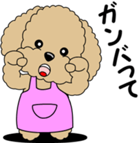 Toy Poodle parent and child sticker #9065484