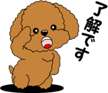Toy Poodle parent and child sticker #9065485