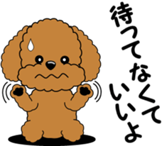 Toy Poodle parent and child sticker #9065489