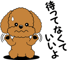 Toy Poodle parent and child sticker #9065489