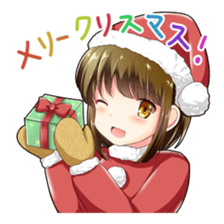 Christmas conversation Japanese Moe sticker #9066496