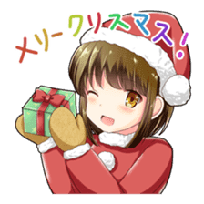 Christmas conversation Japanese Moe sticker #9066496