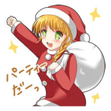 Christmas conversation Japanese Moe sticker #9066501