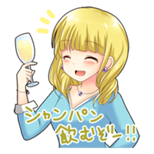 Christmas conversation Japanese Moe sticker #9066511