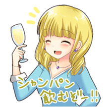 Christmas conversation Japanese Moe sticker #9066511