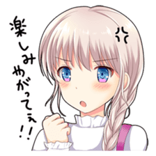 Christmas conversation Japanese Moe sticker #9066516