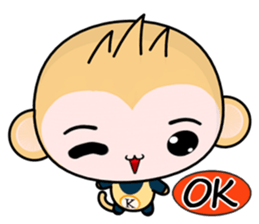 QQ Round Monkey (Practical Chinese) sticker #9066944