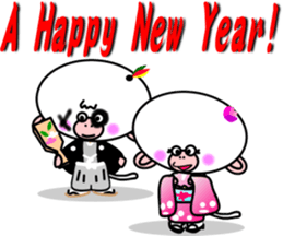 White Monkey "Whity" -The Winter- sticker #9067419