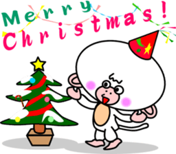 White Monkey "Whity" -The Winter- sticker #9067421