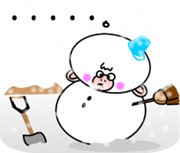 White Monkey "Whity" -The Winter- sticker #9067423