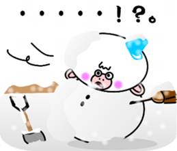 White Monkey "Whity" -The Winter- sticker #9067424