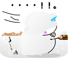 White Monkey "Whity" -The Winter- sticker #9067425