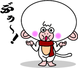 White Monkey "Whity" -The Winter- sticker #9067437