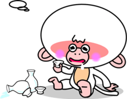 White Monkey "Whity" -The Winter- sticker #9067438