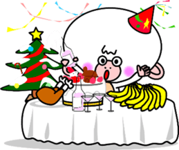 White Monkey "Whity" -The Winter- sticker #9067444