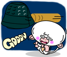 White Monkey "Whity" -The Winter- sticker #9067454