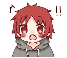 With the ordinary boy Girl of glasses sticker #9067619