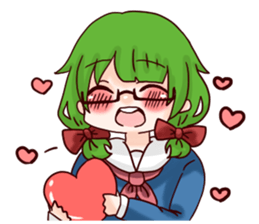 With the ordinary boy Girl of glasses sticker #9067647