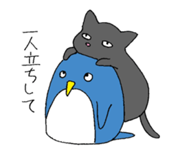 A burdened penguin with a cat sticker #9068096