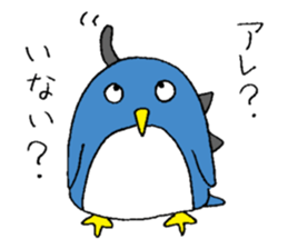A burdened penguin with a cat sticker #9068129