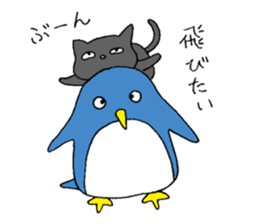 A burdened penguin with a cat sticker #9068132