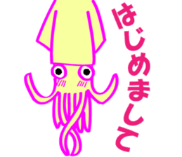 Polite squid sticker #9070017