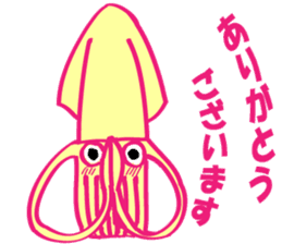 Polite squid sticker #9070019