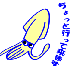 Polite squid sticker #9070027