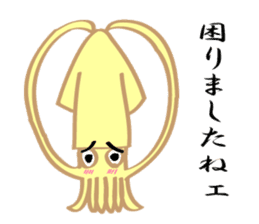 Polite squid sticker #9070054