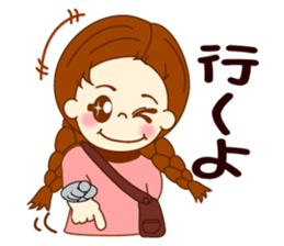 Girl's sign language  ver.2 sticker #9071900