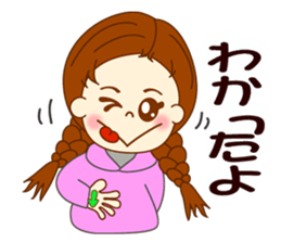 Girl's sign language  ver.2 sticker #9071921