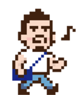 A day of beard bear (Pixel Art) sticker #9072102