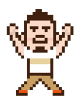 A day of beard bear (Pixel Art) sticker #9072106