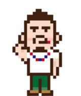 A day of beard bear (Pixel Art) sticker #9072107