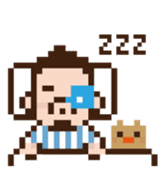 A day of beard bear (Pixel Art) sticker #9072114