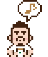 A day of beard bear (Pixel Art) sticker #9072118