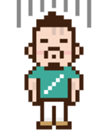 A day of beard bear (Pixel Art) sticker #9072121