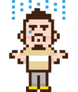 A day of beard bear (Pixel Art) sticker #9072123