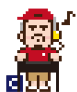 A day of beard bear (Pixel Art) sticker #9072127