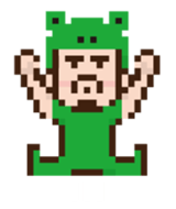 A day of beard bear (Pixel Art) sticker #9072134