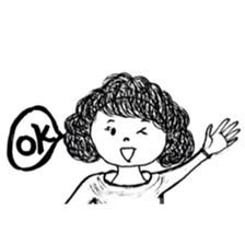 The retro girl stickers sticker #9072256